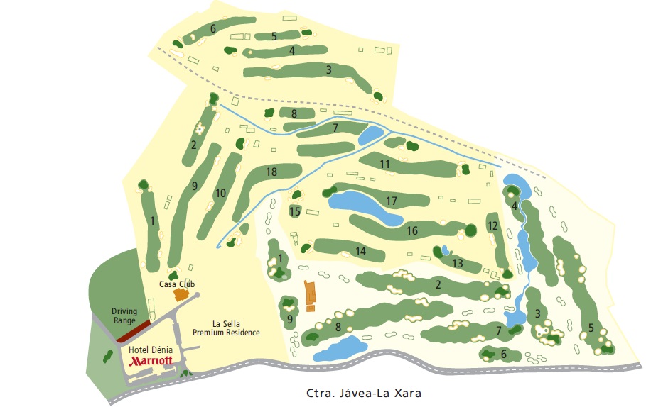 Map of La Sella Golf Course
